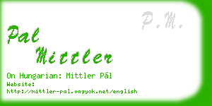 pal mittler business card